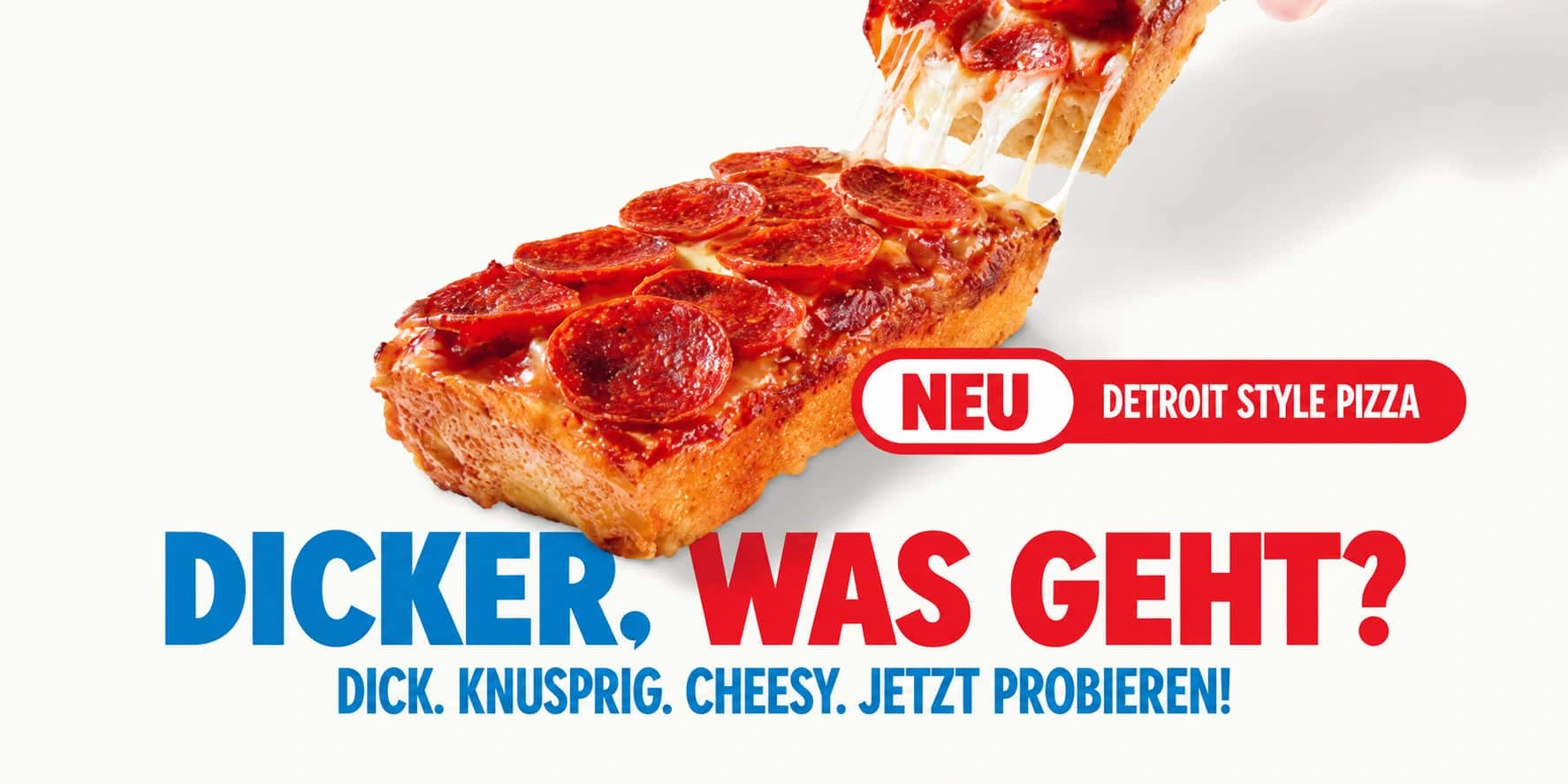 Neue Detroit Style Pizza von Domino’s: dick, knusprig und cheesy
